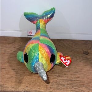 NWT - TY Beanie Boos - NORI the Narwhal (Glitter Eyes)